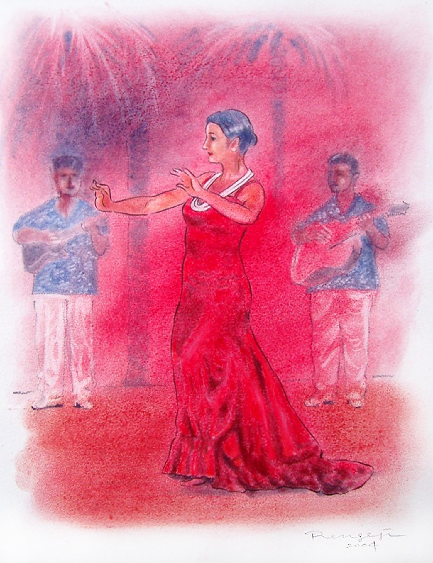 Ethel 花の道 217/400 パステル画（JA 107, Autumn 2017